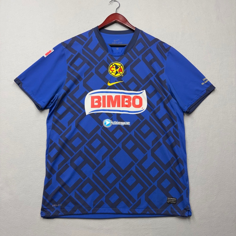 Nike Club America Jersey Mens XL Blue 95 Aniversario 1916-2011 Soccer Shirt